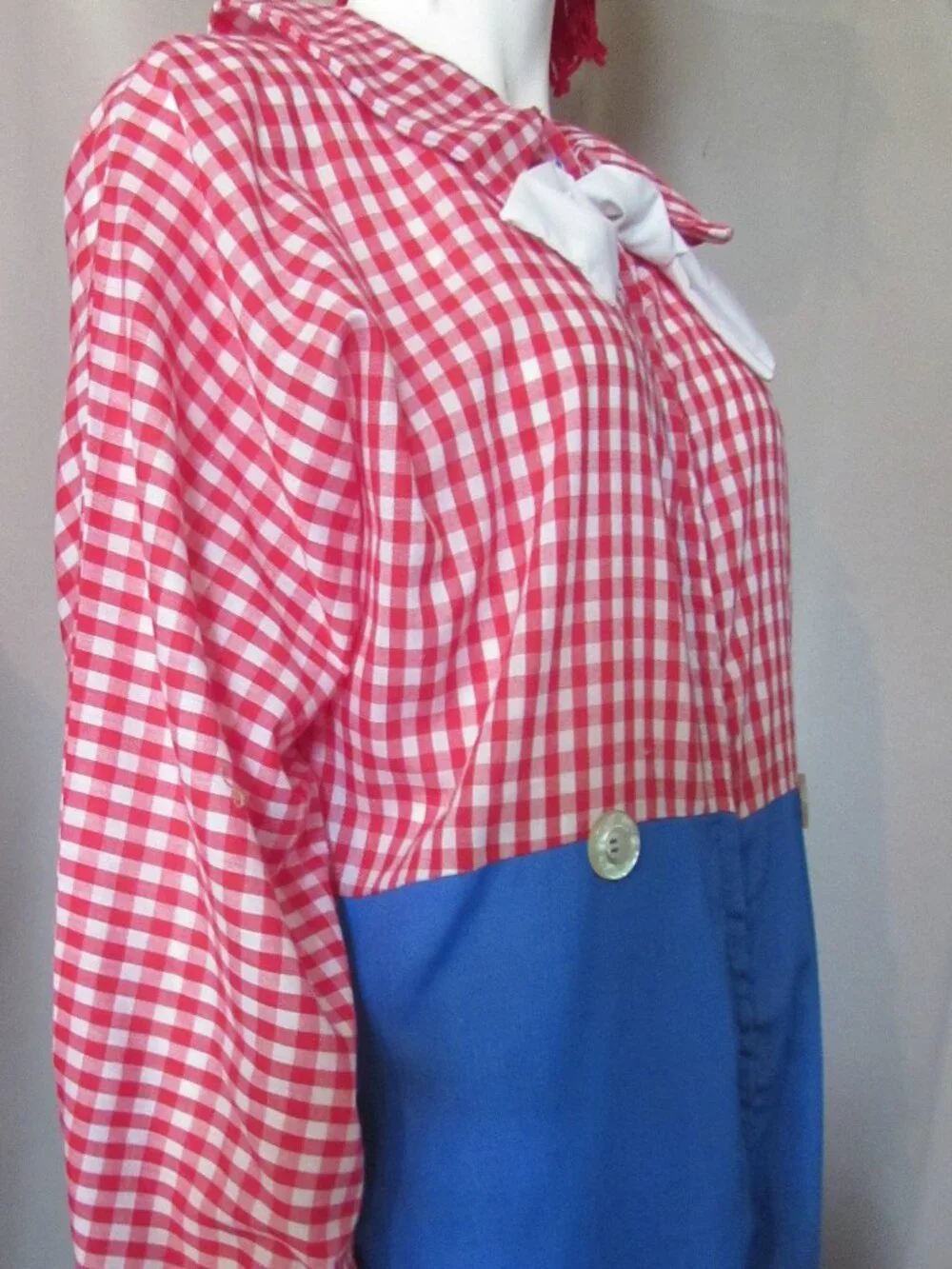 Raggedy Andy Adult Costume Red White Blue